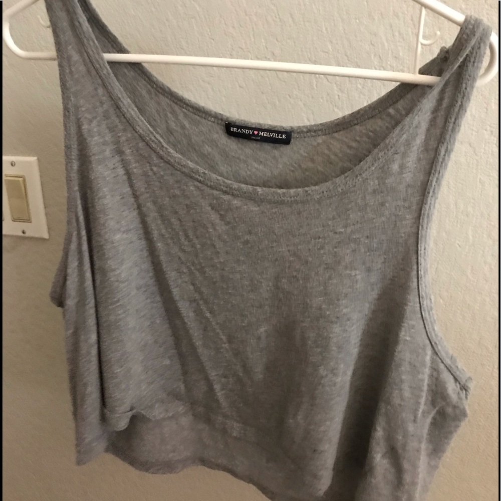 Grey Brandy Melville crop top